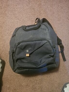 Classic Gray Laptop Backpack with Front Organizer - Unbranded